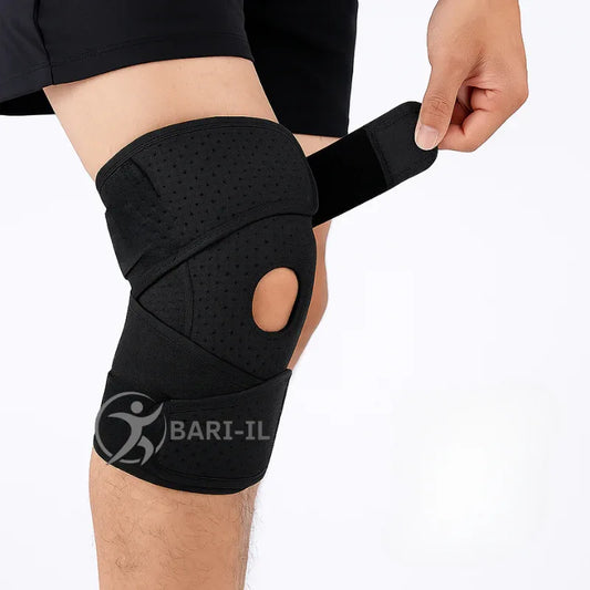 שרוול ברך אורתופדי עם רצועות מוצלבות לתמיכה ויציבות - BARI-IL