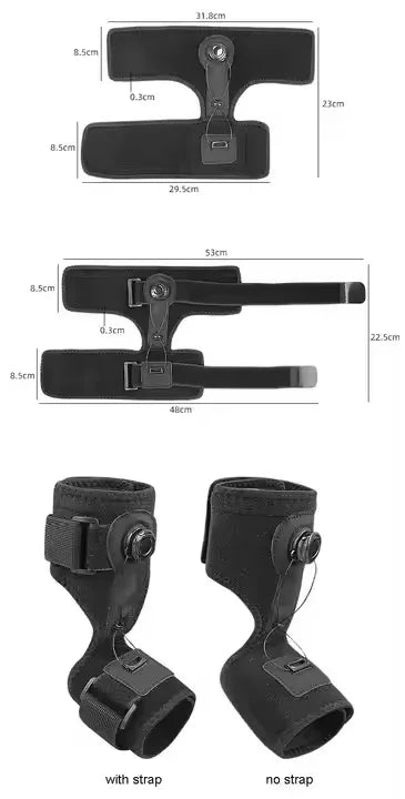 תומך קרסול לדרופ פוט עם מערכת משיכה מתכווננת - BARI-IL